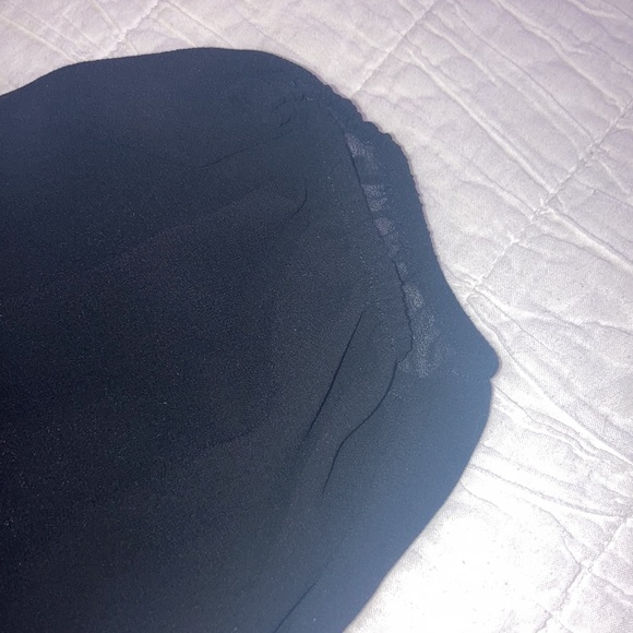 Gorgeous boho sheer black eyelet blouse, puff sleeve black , size XS - Picture 9 of 9